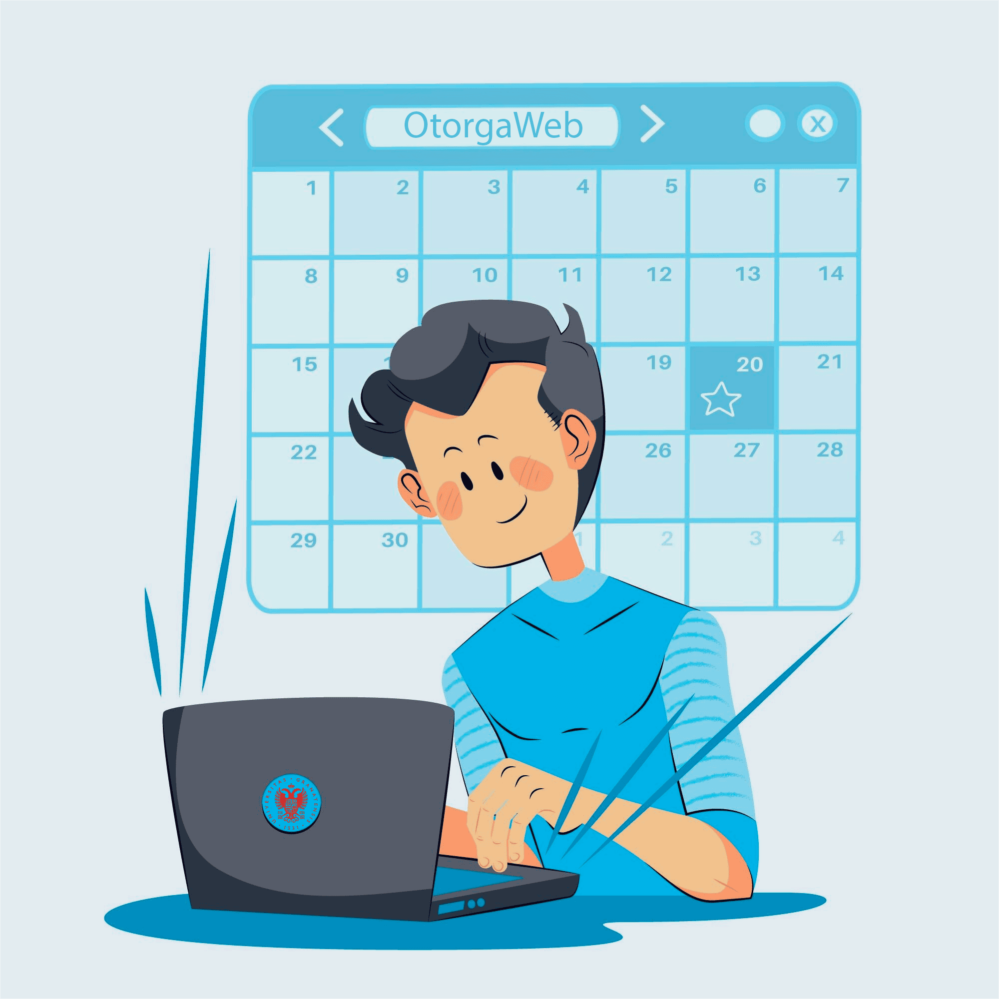 Hombre con ordenador portatil